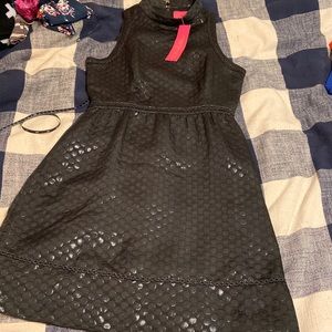 NWT Lilly Pulitzer Zaria dress onyx polka dot jacquard size 6